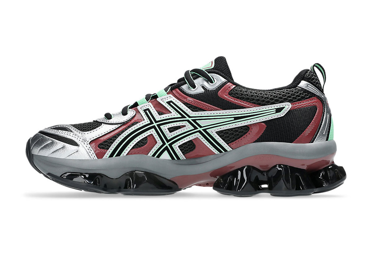 Asics Gel Quantum Kinetic Silver Green Maroon 1203a270 027 5