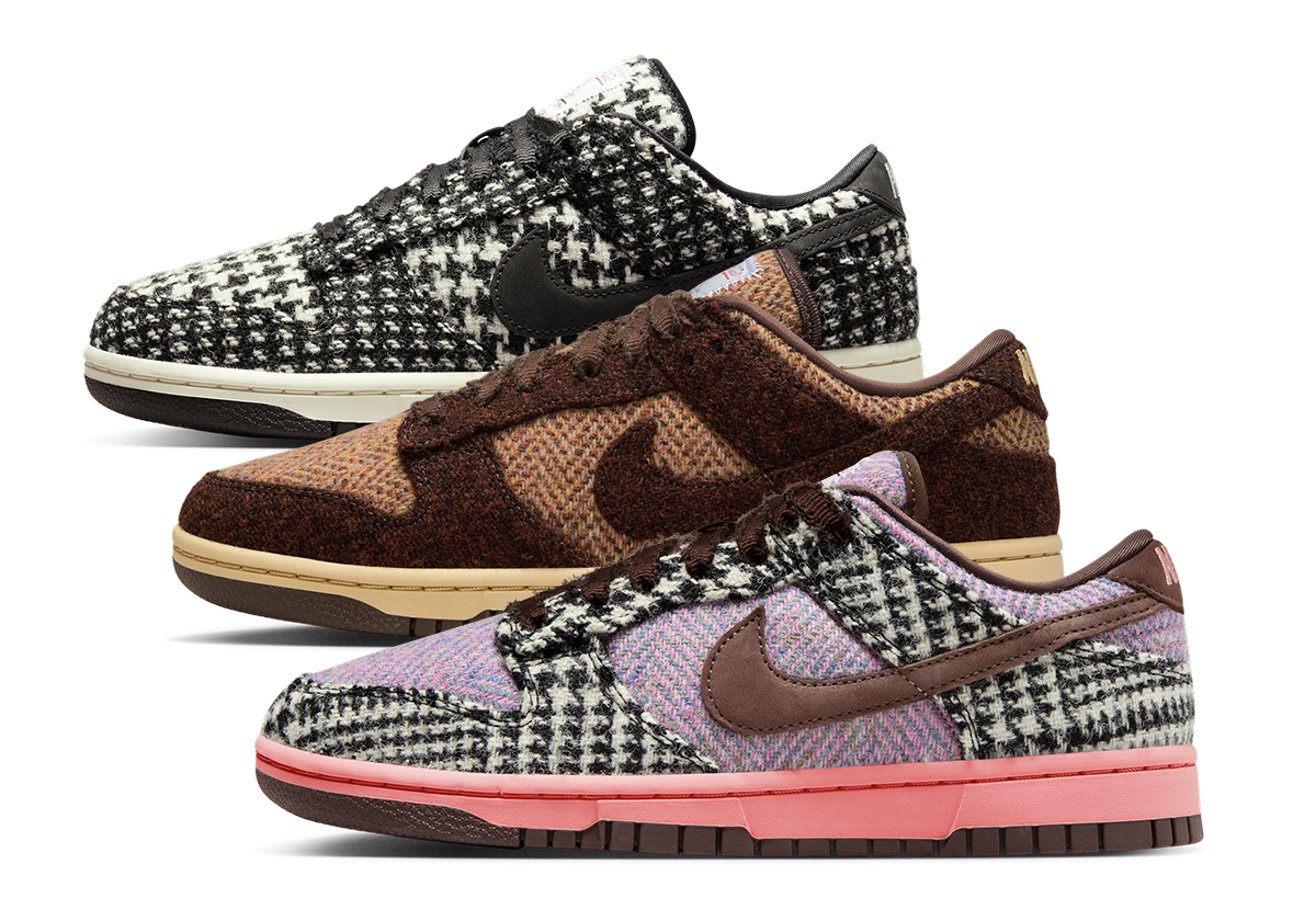 Scotland’s Harris Tweed Dresses Up The Nike Dunk In Three Ways