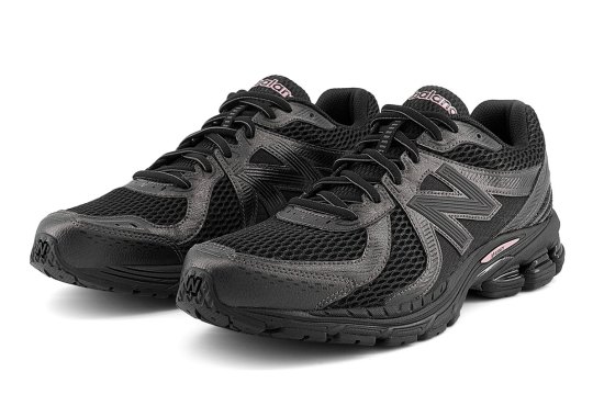 New Balance Adds Just A Dash Of Pink To These Black 860v2s