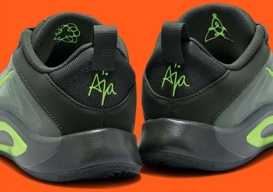 Bright “Volt” Accents Land On A Camo Nike A’One