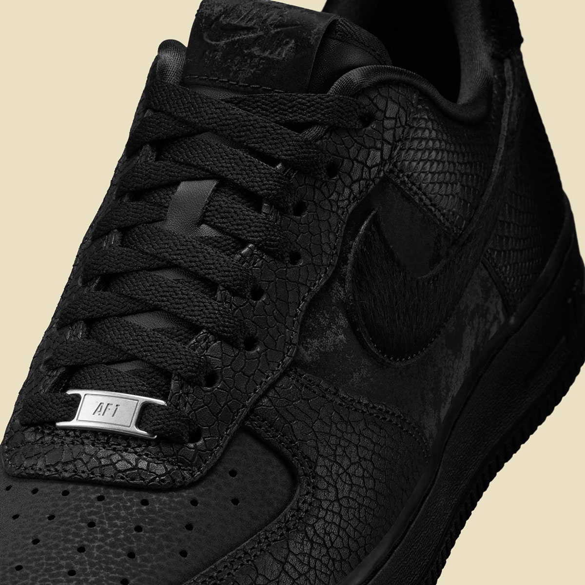 Nike Air Force 1 Low Black Luxury Materials Hq1977 001 6