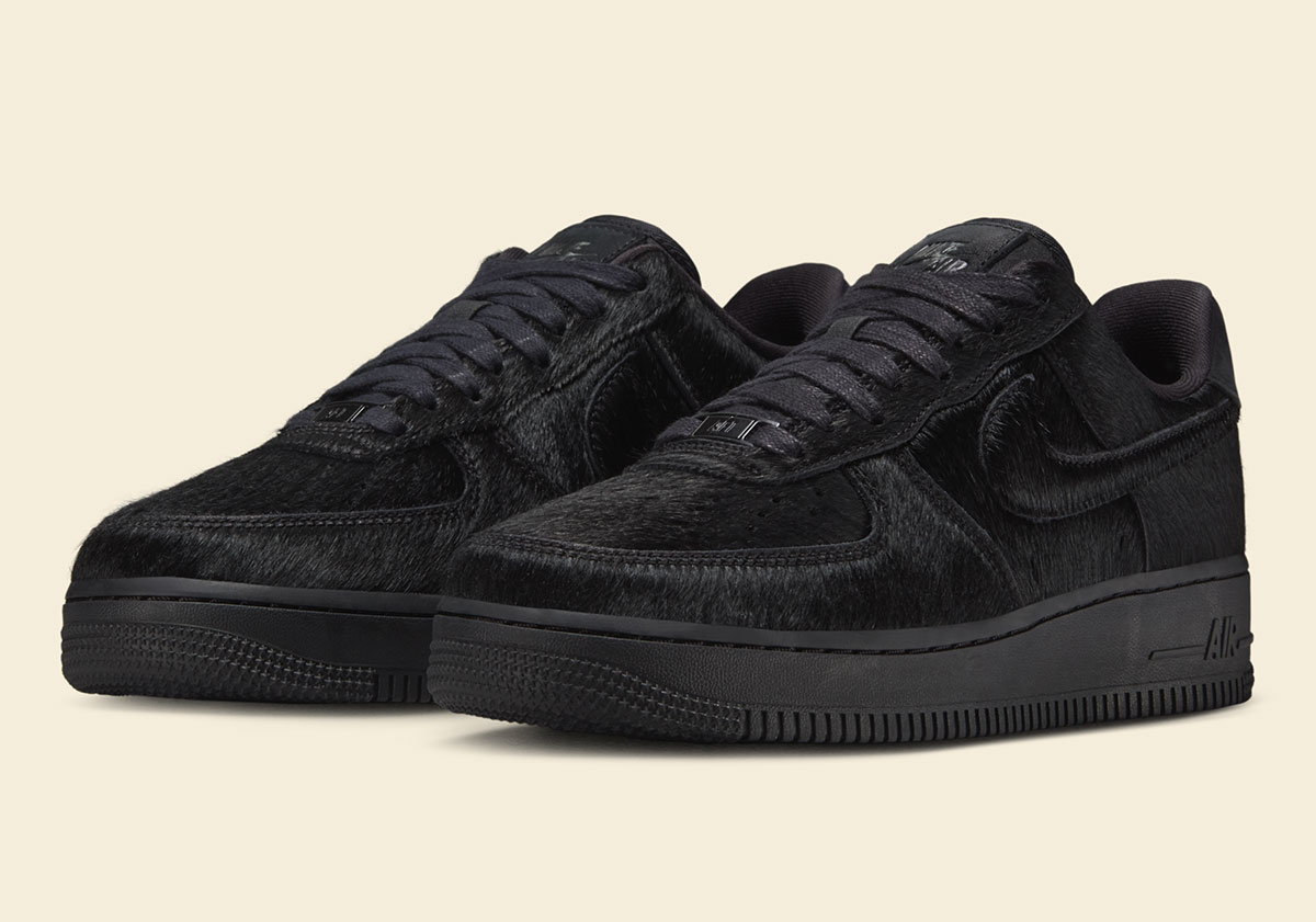 Nike Reimagines The Air Force 1 With Black Pony Hair