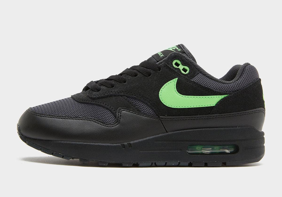 Nike Air Max 1 Gs Black Electric Green 6