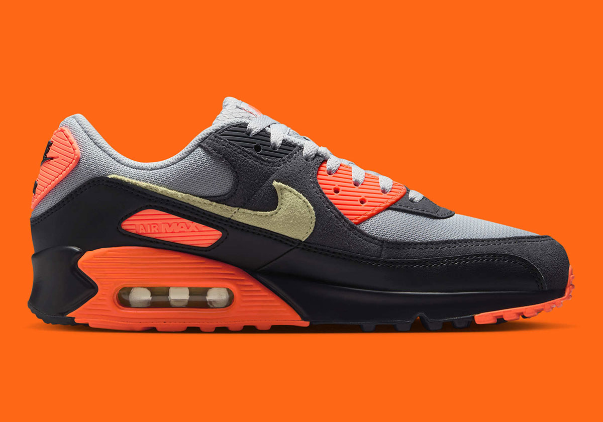 Nike Air Max 90 Light Smoke Grey Limelight Hyper Crimson Dm0029 018 2