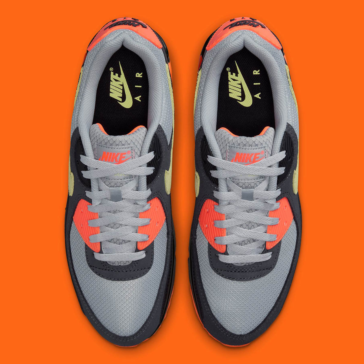 Nike Air Max 90 Light Smoke Grey Limelight Hyper Crimson Dm0029 018 6