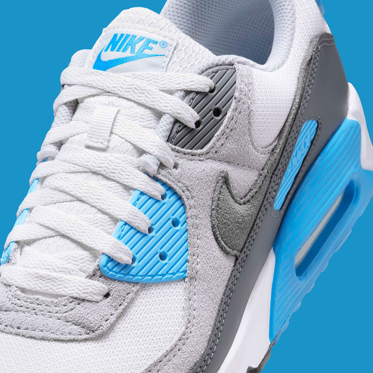 Nike Air Max 90 Platinum Tint Blue Lightning Wolf Grey Dm0029 019 2