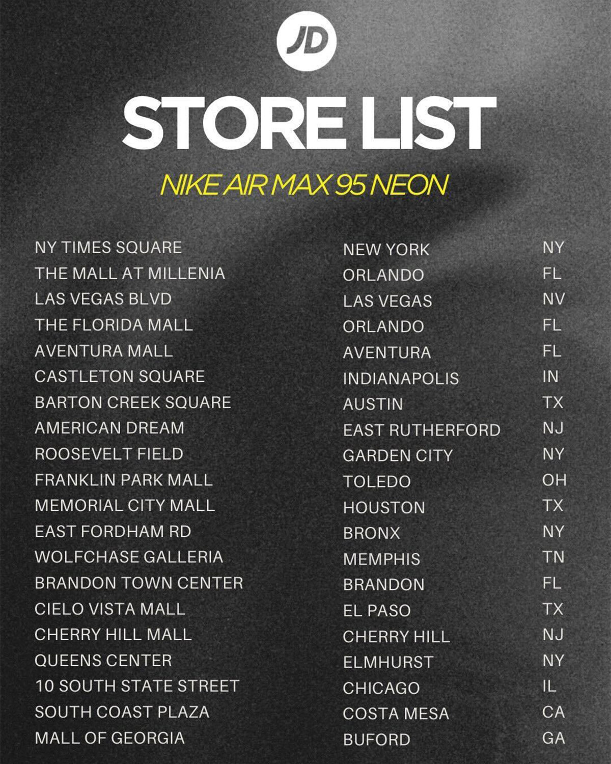 Nike Air Max 95 Og Neon Restock Jdsportsus