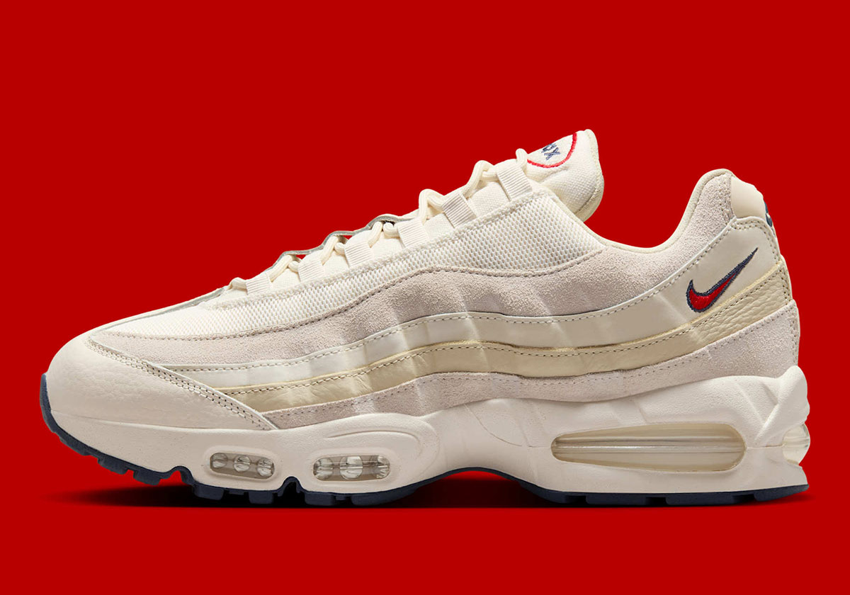 Nike Air Max 95 Og Pale Ivory Light Khaki Sail University Red Ih4378 110 6