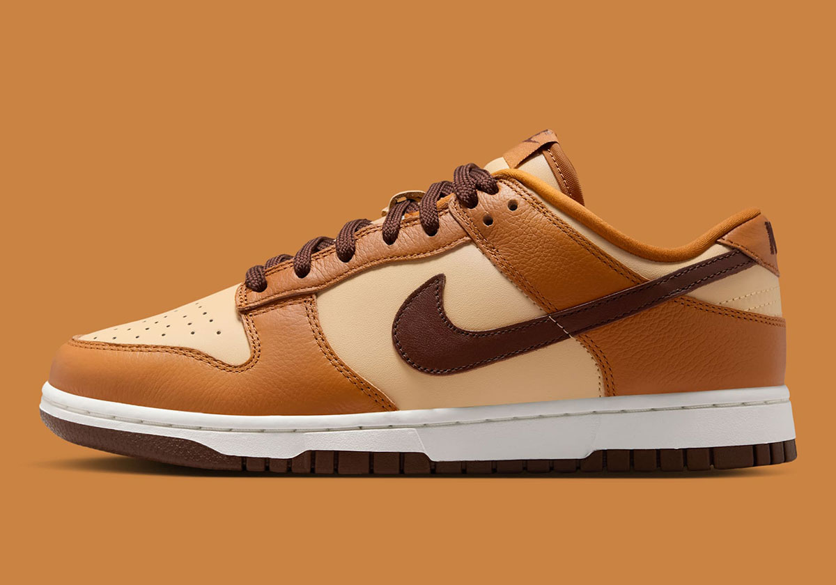 Nike Dunk Low Cherry Charm Desert Ochre Pale Vanilla Sail Fauna Brown Hq7487 700 2