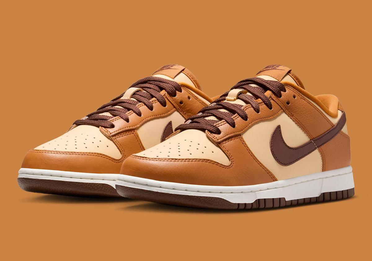 Nike Dunk Low Cherry Charm Desert Ochre Pale Vanilla Sail Fauna Brown Hq7487 700 4