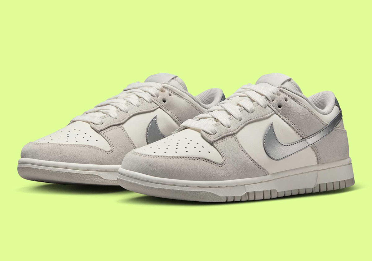 Nike Dunk Low Silver Swoosh Ii7651 133 1