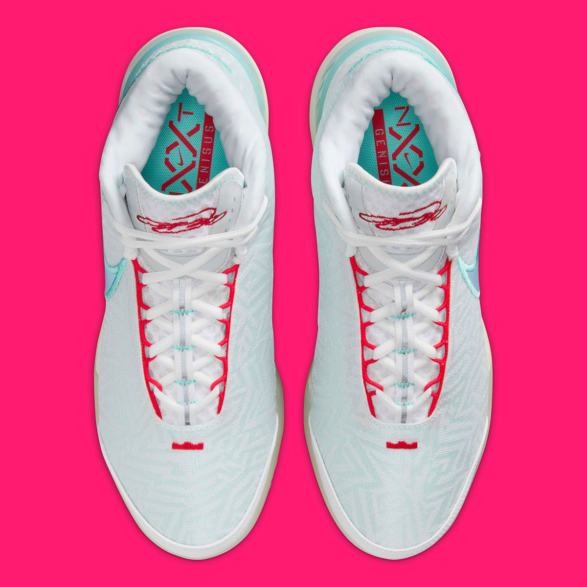 Nike Lebron Nxxt Genisus White Aegean Storm Aurora Green Siren Red Teal Tint Sea Glass Hf0712 101 2
