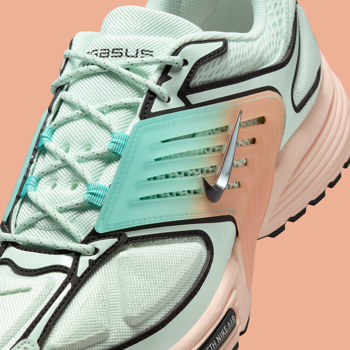 Nike Pegasus Wave Barely Green Bleached Turquoise Washed Coral Apricot Agate Ib0612 303 6