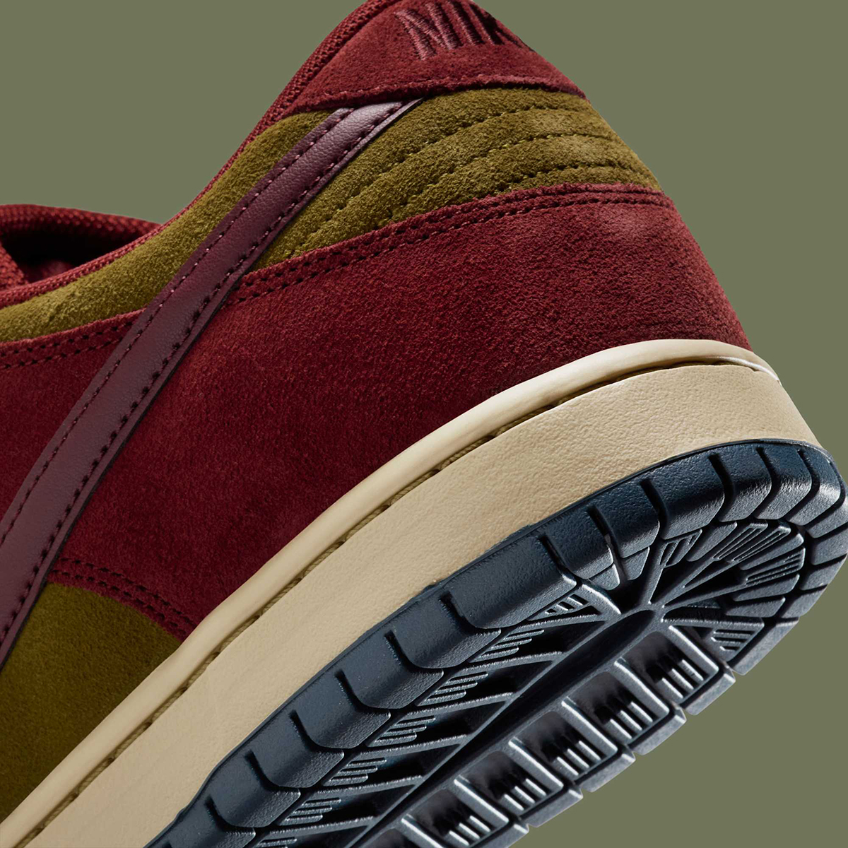 Nike Sb Dunk Low Dark Team Red Burgundy Crush Olive Flak Hq1625 600 Release Date 2