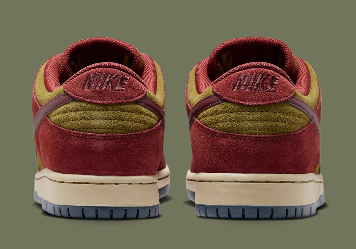Nike Sb Dunk Low Dark Team Red Burgundy Crush Olive Flak Hq1625 600 Release Date 8