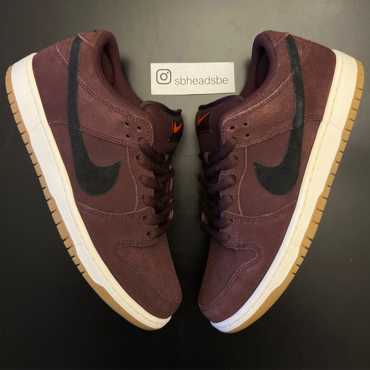 Nike Sb Dunk Low Pro Iso Orange Label Burgundy 1
