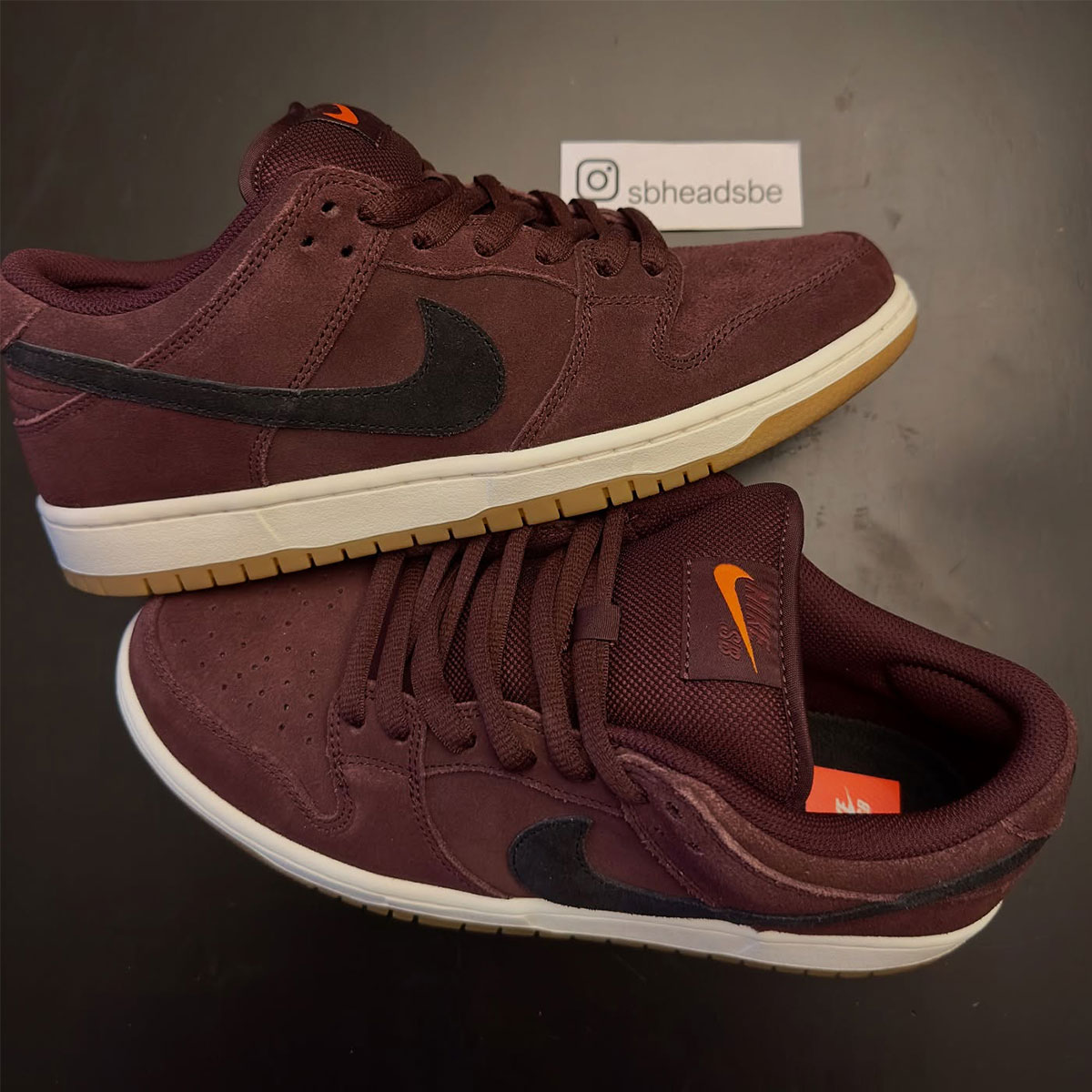 Nike Sb Dunk Low Pro Iso Orange Label Burgundy 5