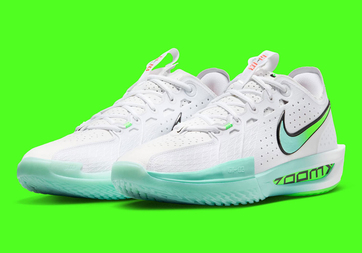 Nike Zoom Gt Cut 3 White Bleached Turquoise Green Strike Black Total Orange Dv2913 107 2