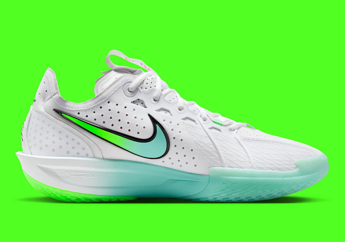 Nike Zoom Gt Cut 3 White Bleached Turquoise Green Strike Black Total Orange Dv2913 107 7