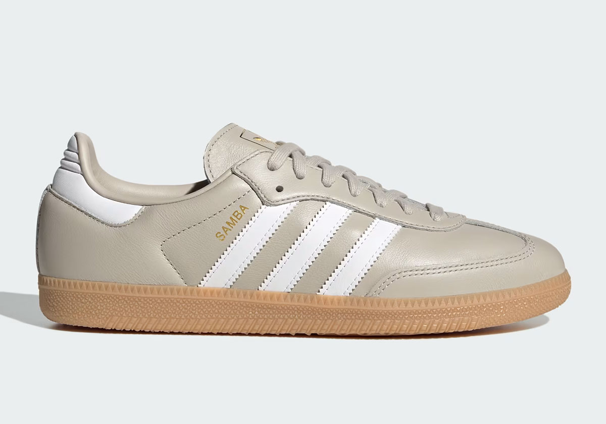 Adidas Samba Og Beige Leather Jr0883