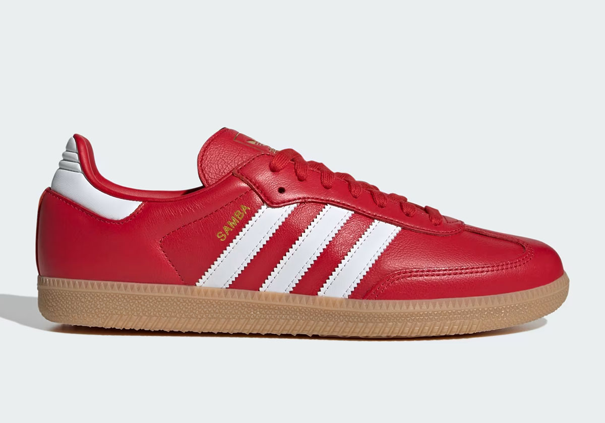 Adidas Samba Og Red Leather Jr0881