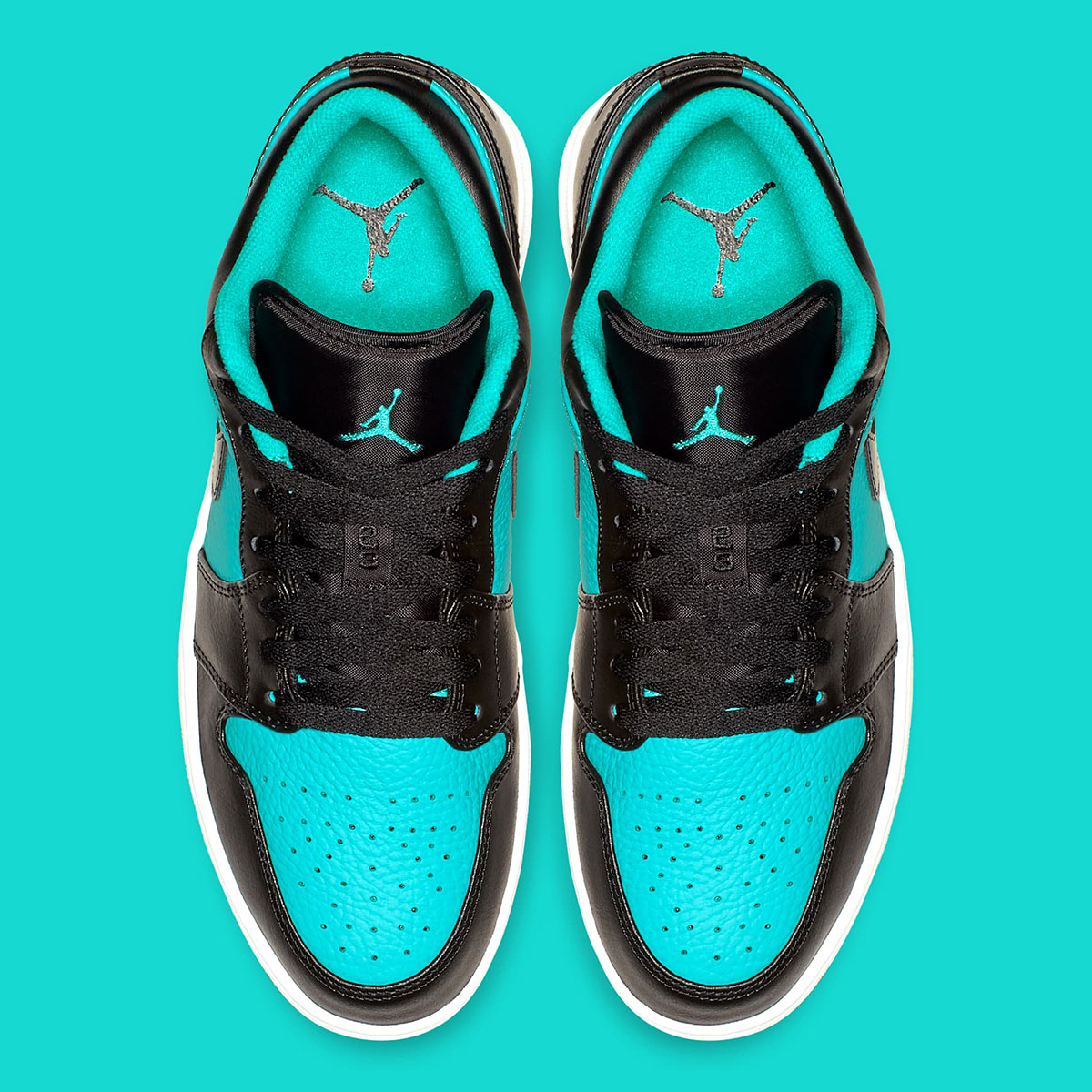 Air Jordan 1 Low Black Aqua 553558 006 4