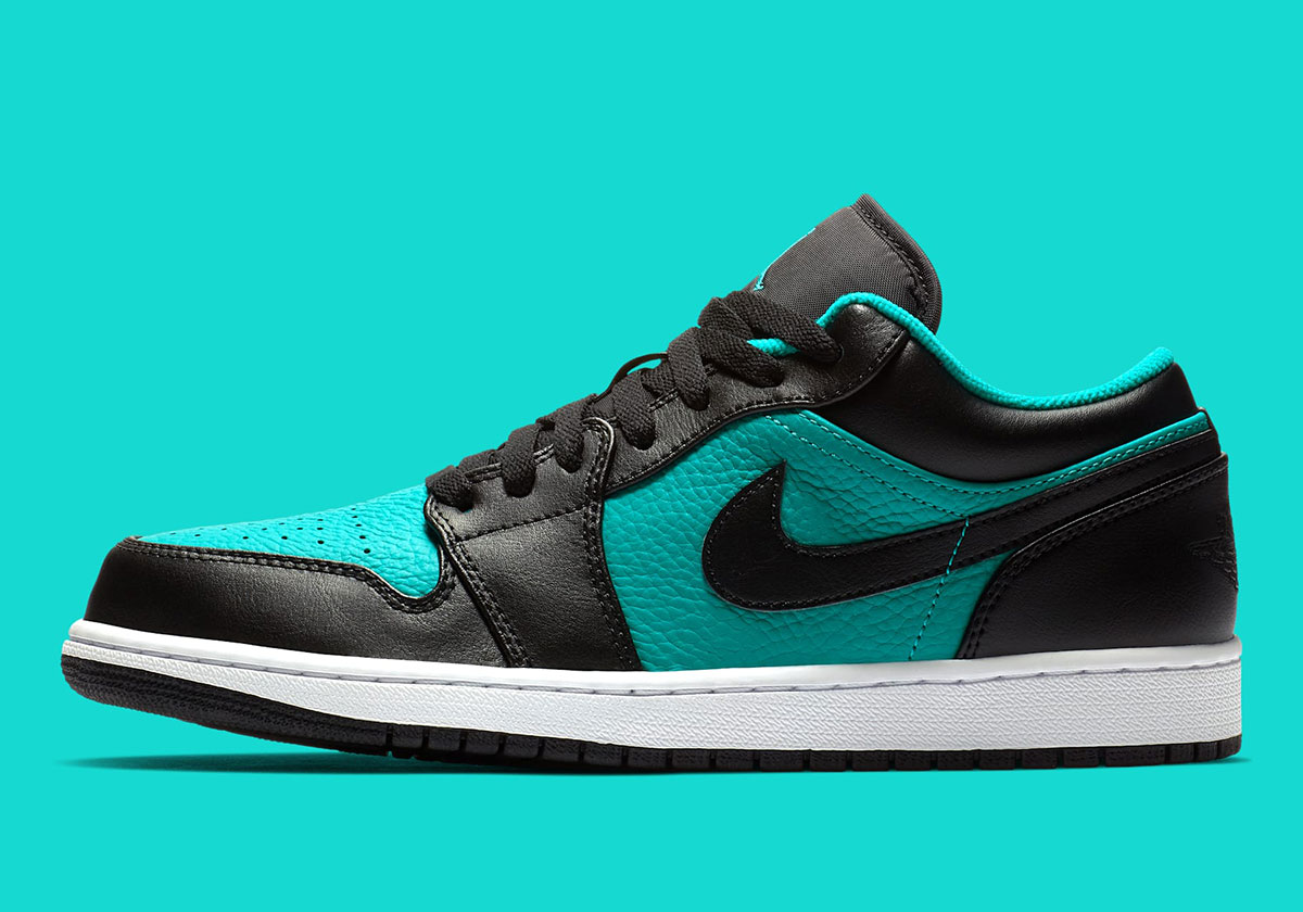 Air Jordan 1 Low Black Aqua 553558 006 5