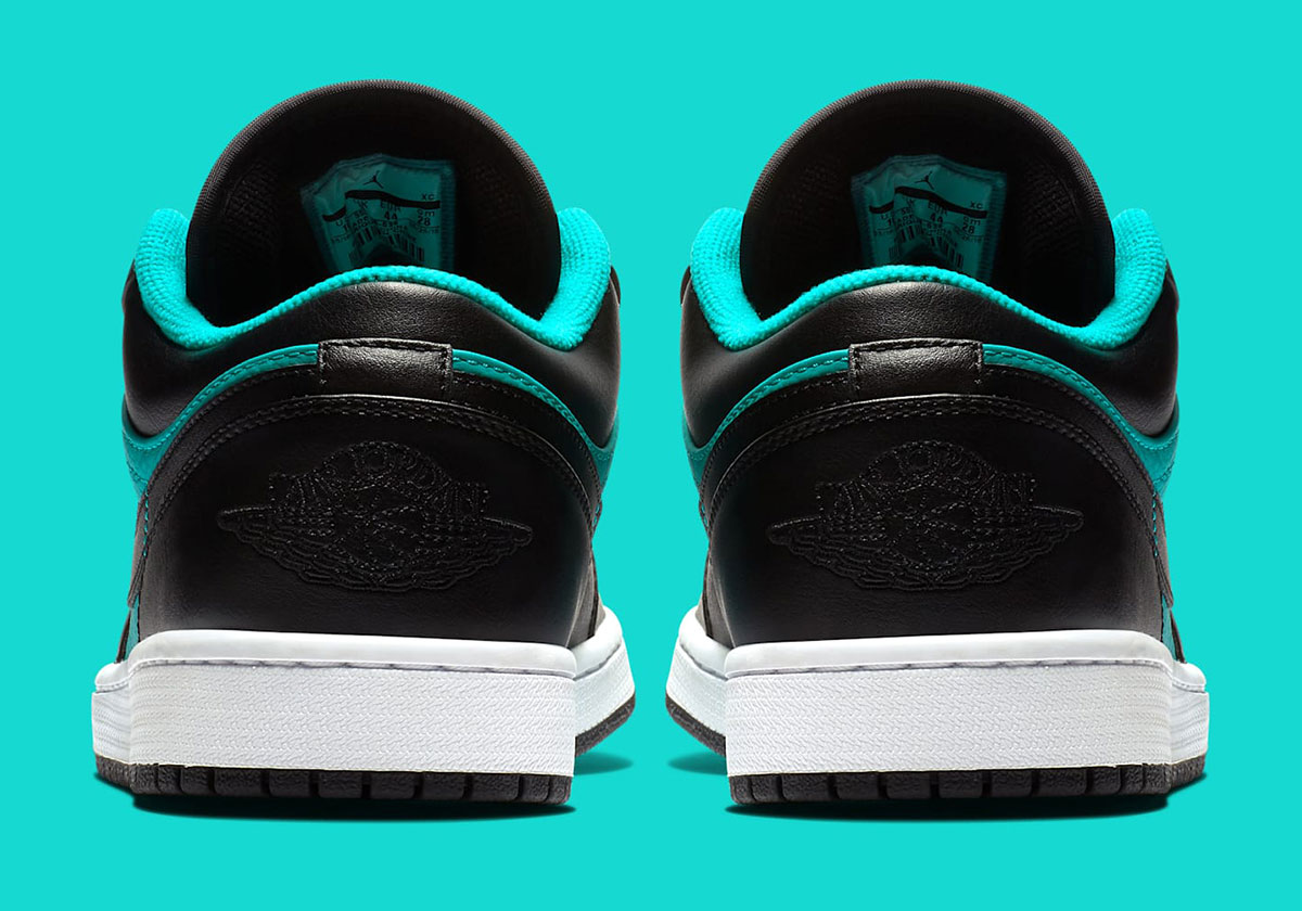 Air Jordan 1 Low Black Aqua 553558 006 6