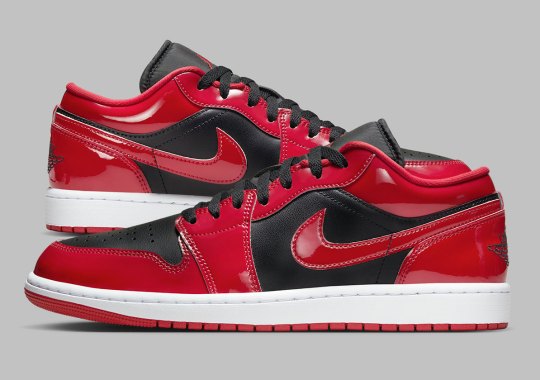 The Air Jordan 1 Low Puts A Patent Leather Spin On “Varsity Red”