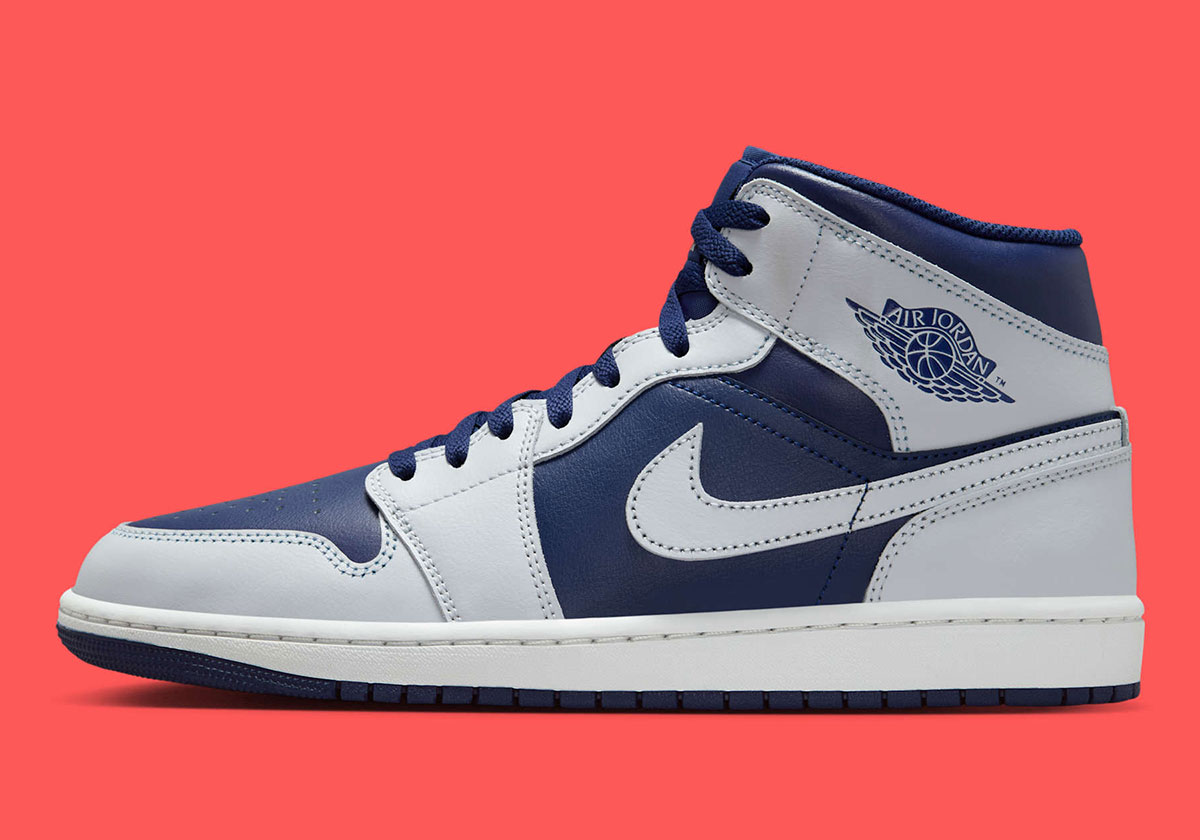 Air Jordan 1 Mid Blue Void Summit White Hot Lava Dq8426 403 2