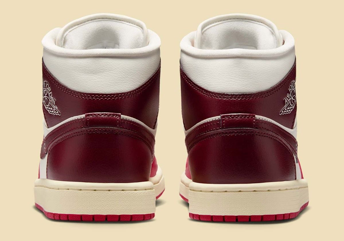 Air Jordan 1 Mid Sail Dark Team Red Mystic Hibiscus Coconut Milk Bq6472 119 2