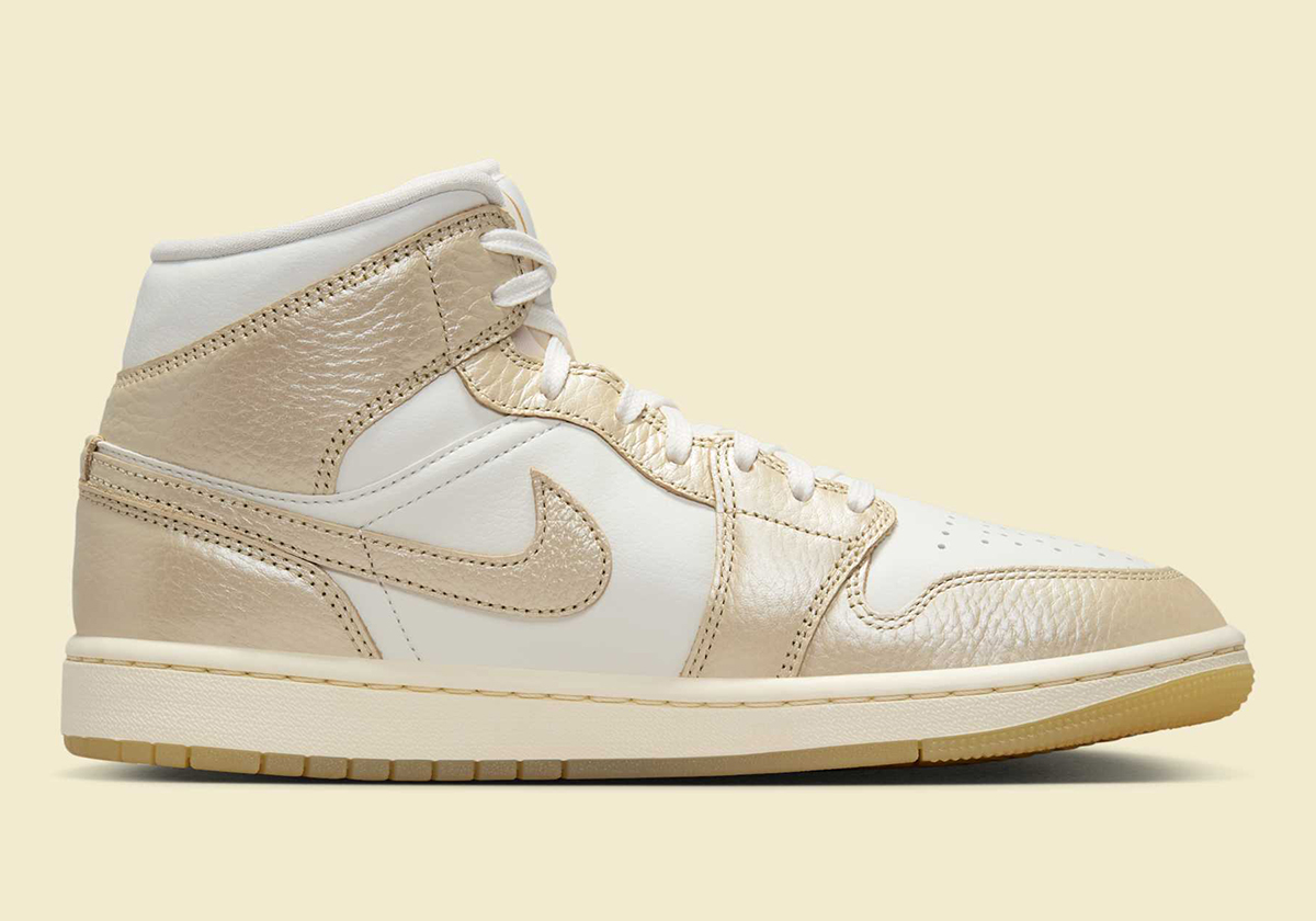 Air Jordan 1 Mid Sail Pale Ivory Team Gold Hv5159 100 1