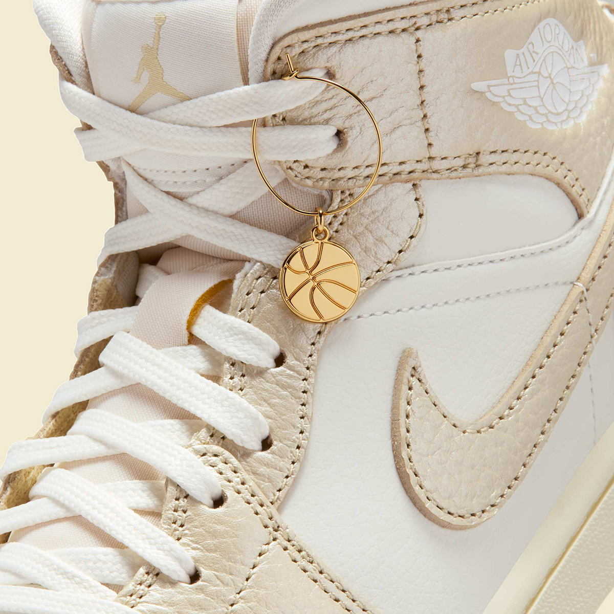 Air Jordan 1 Mid Sail Pale Ivory Team Gold Hv5159 100 2