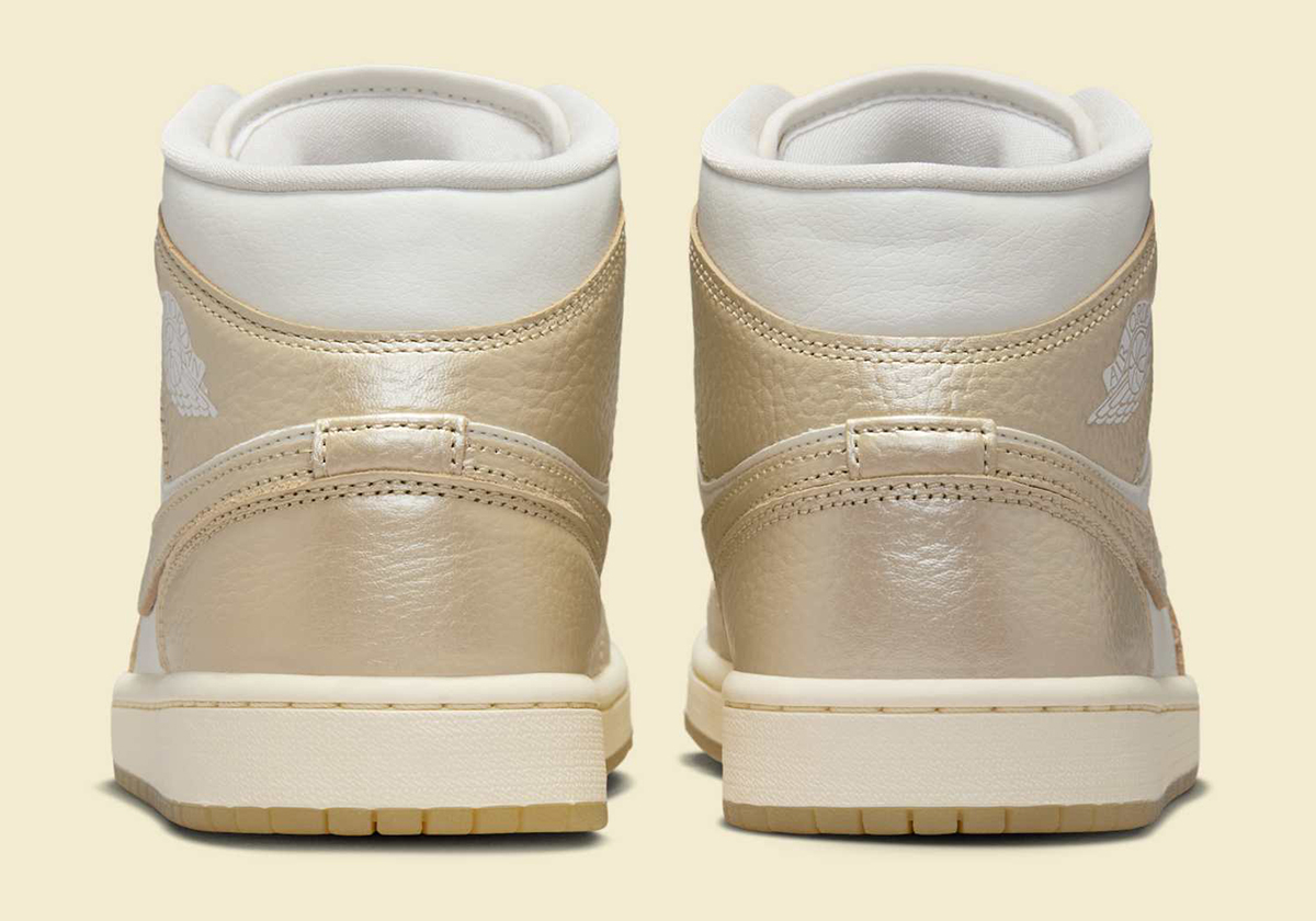 Air Jordan 1 Mid Sail Pale Ivory Team Gold Hv5159 100 5