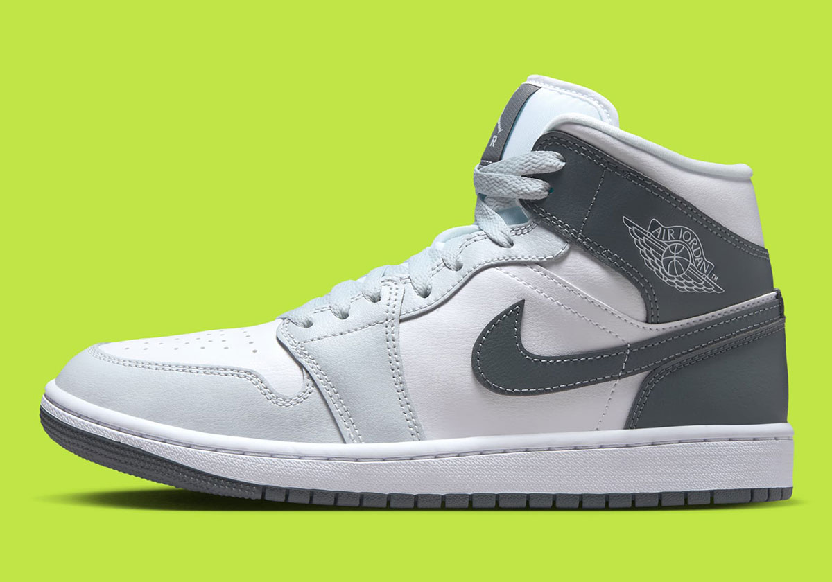 Air Jordan 1 Mid White Pure Platinum Smoke Grey Bq6472 113 6