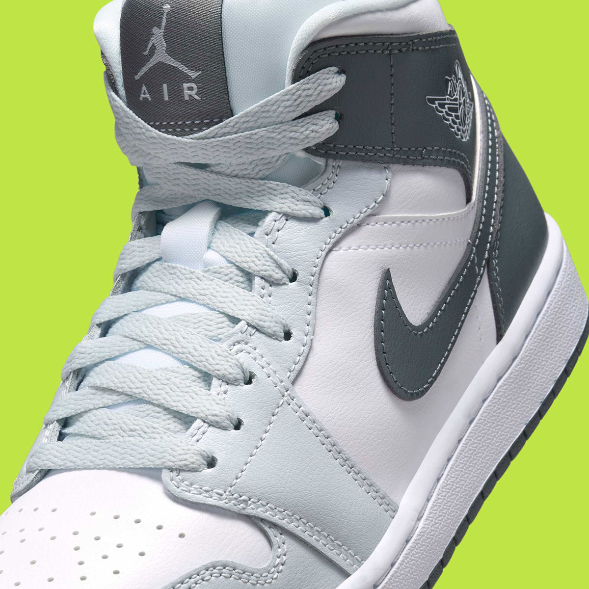 Air Jordan 1 Mid White Pure Platinum Smoke Grey Bq6472 113 8