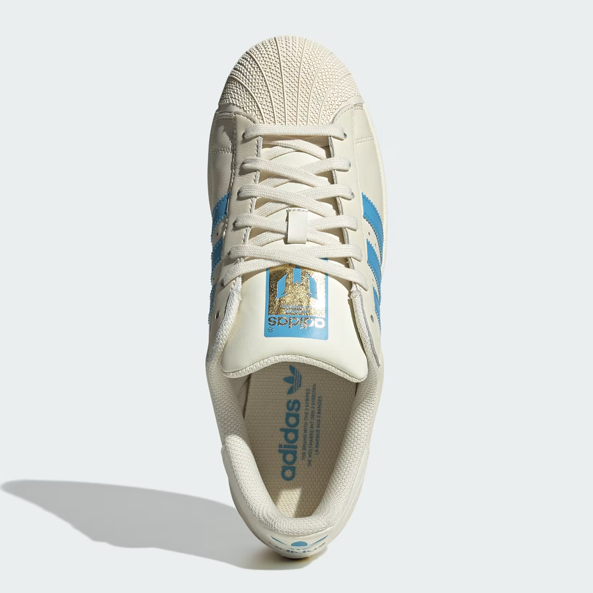 Messi Adidas Superstar Cream White Semi Blue Burst Jq1256 2
