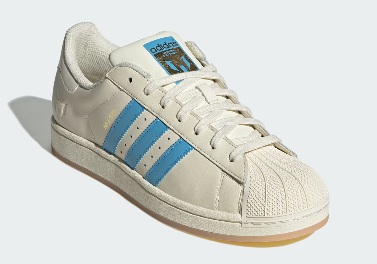 Messi Adidas Superstar Cream White Semi Blue Burst Jq1256 4