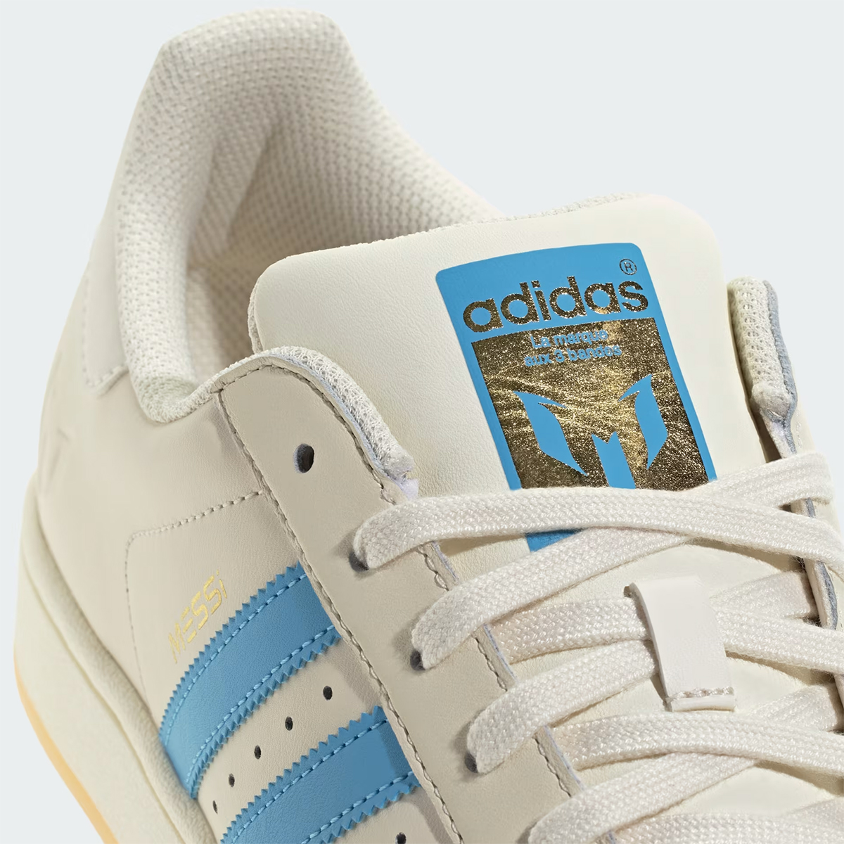 Messi Adidas Superstar Cream White Semi Blue Burst Jq1256 7