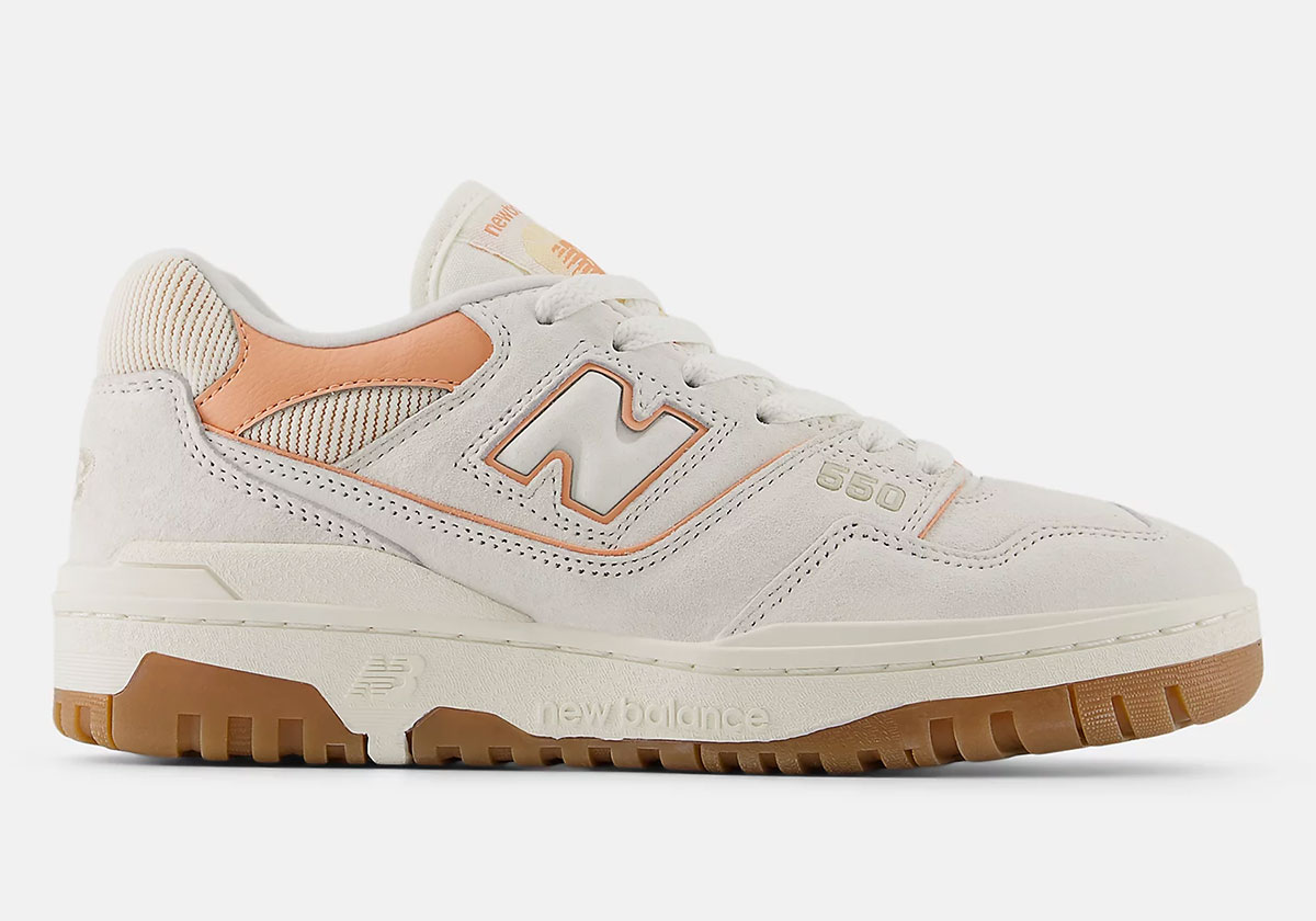 New Balance 550 Womens Sea Salt Peach Nectar Bbw550si 3