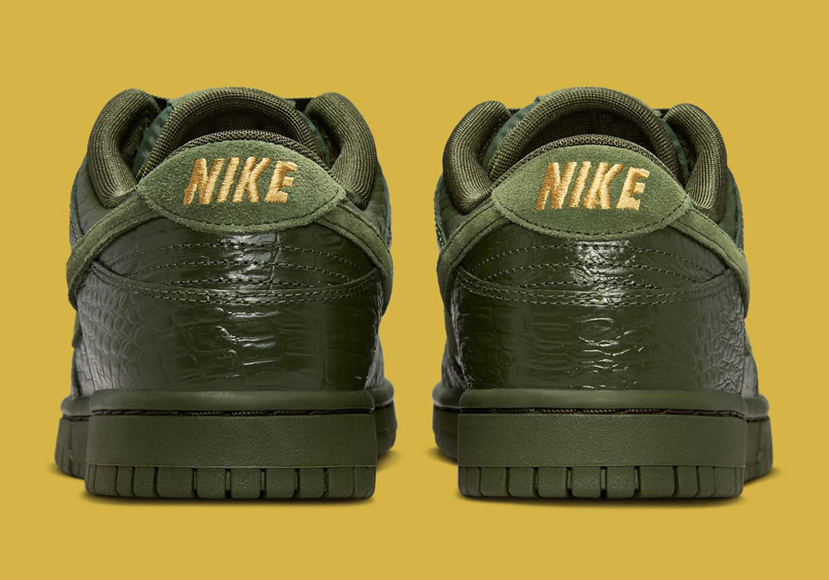 Nike Dunk Low Green Croc Skin Hv4388 300 5