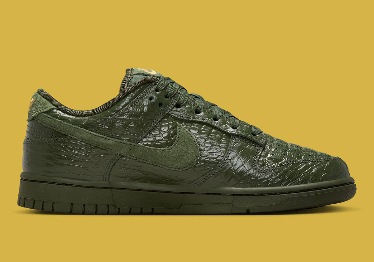 Nike Dunk Low Green Croc Skin Hv4388 300 8
