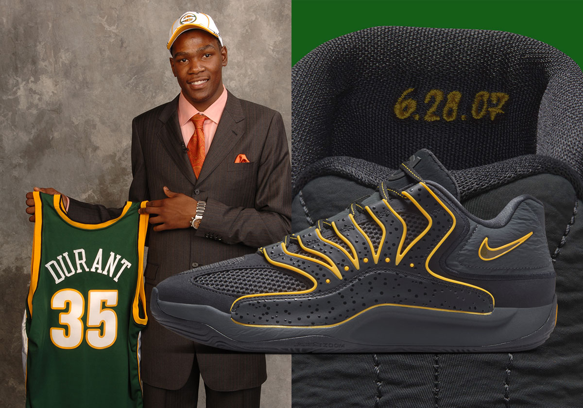 Nike KD 18 “Rain City” Remembers Kevin Durant Getting Drafted By The Seattle Sonics