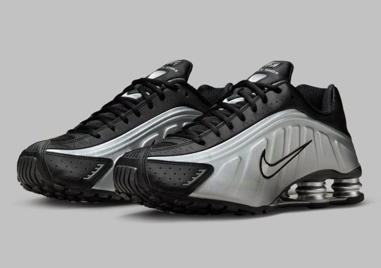 The Nike Shox R4 Lets Its Cushioning Speak For Itself In “Metallic Silver/Black”